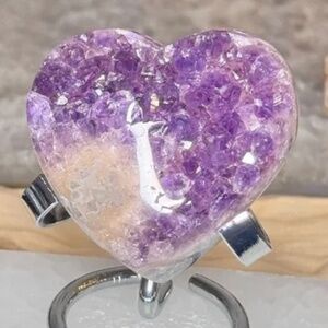 Peachy Amethyst Agate Heart Extra High Quality
